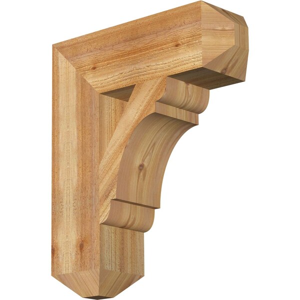 Ekena Millwork Olympic Craftsman Rough Sawn Bracket, Western Red Cedar, 6"W x 20"D x 24"H BKT06X20X24OLY04RWR - main